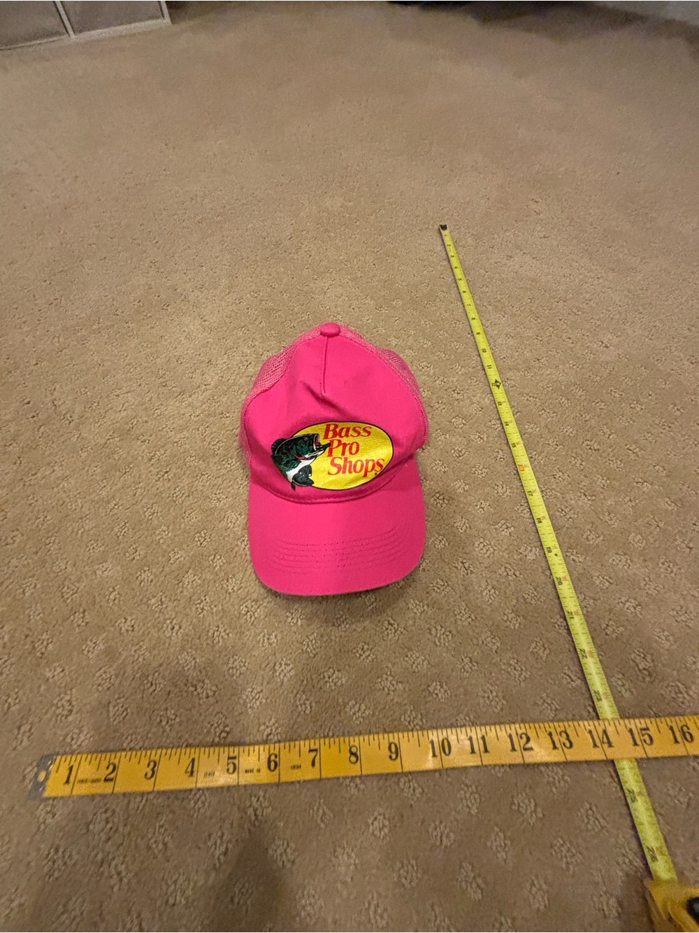 Bass Pro Shops Bright Pink Mesh Baseball Cap with Logo Patch